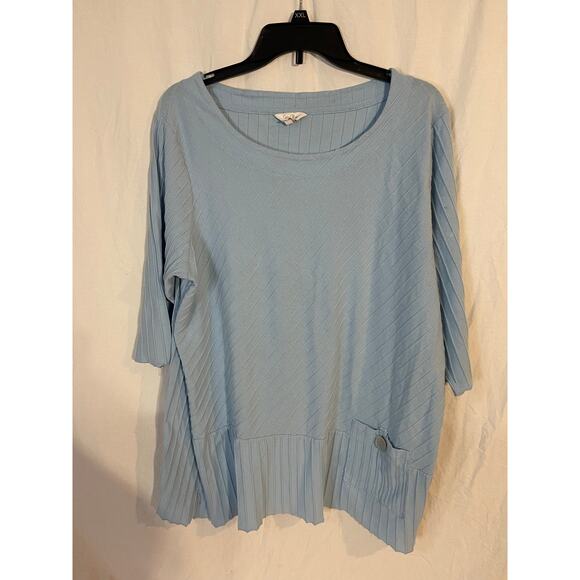 Coral Bay womens 2x blue top - Picture 1 of 3